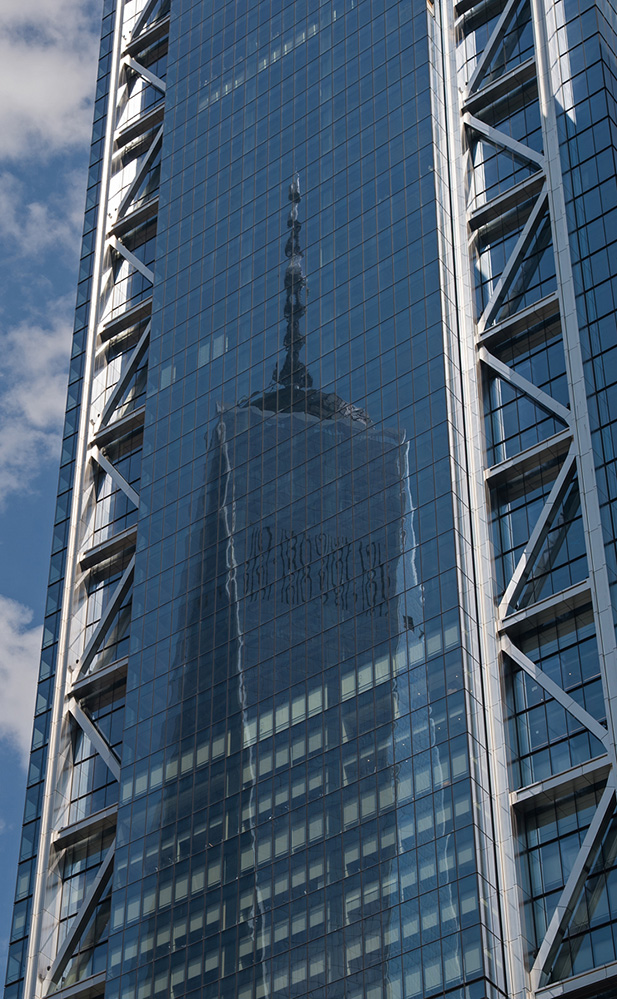 Reflection of One World Trade Center 